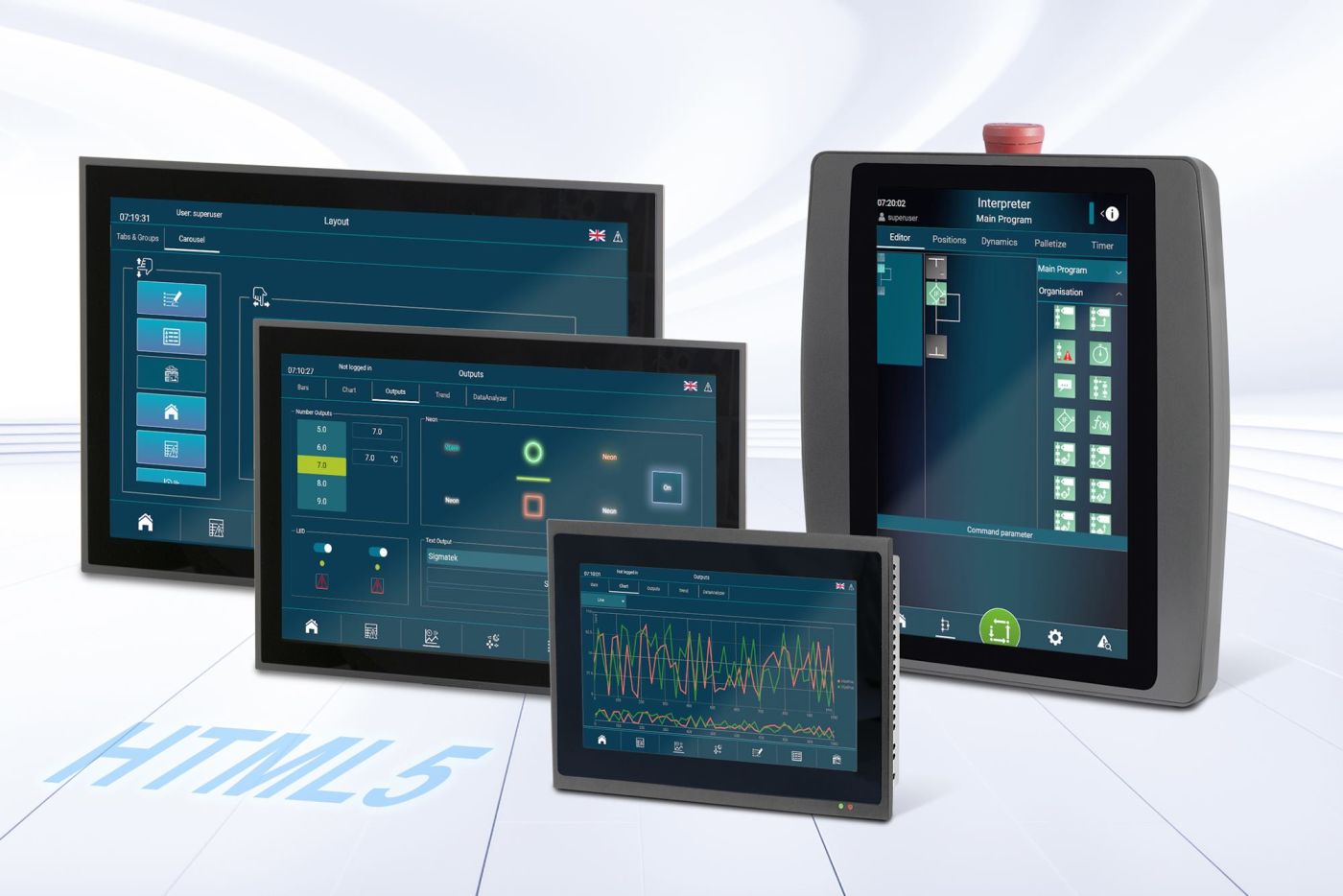 Der Lasal Visudesigner ist einfach in der Anwendung und bietet bei web-basierten HMI-Lösungen (HTML5, CSS3, Javascript) volle Gestaltungsfreiheit.