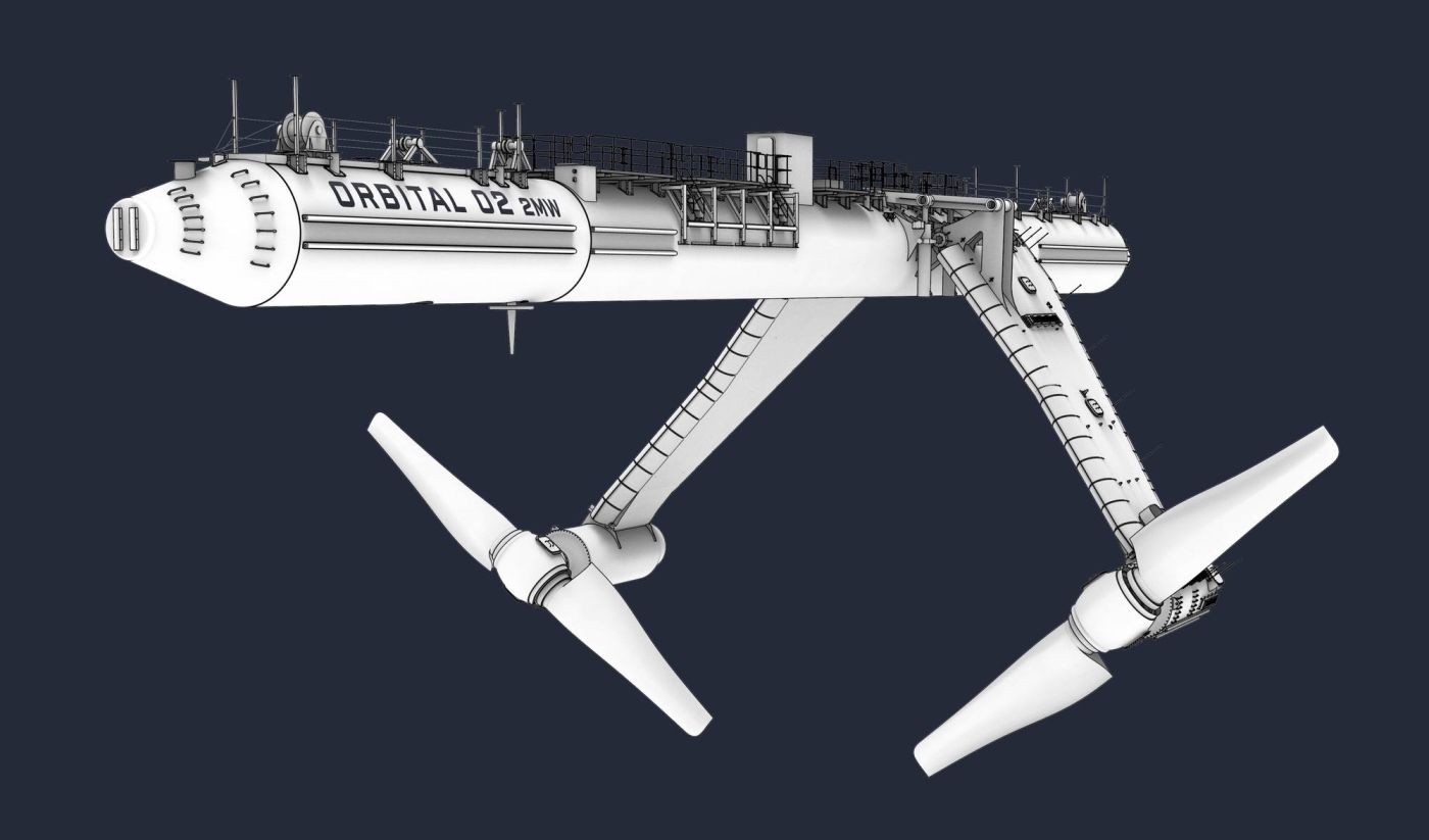schwimmendes Gezeitenkraftwerk O2