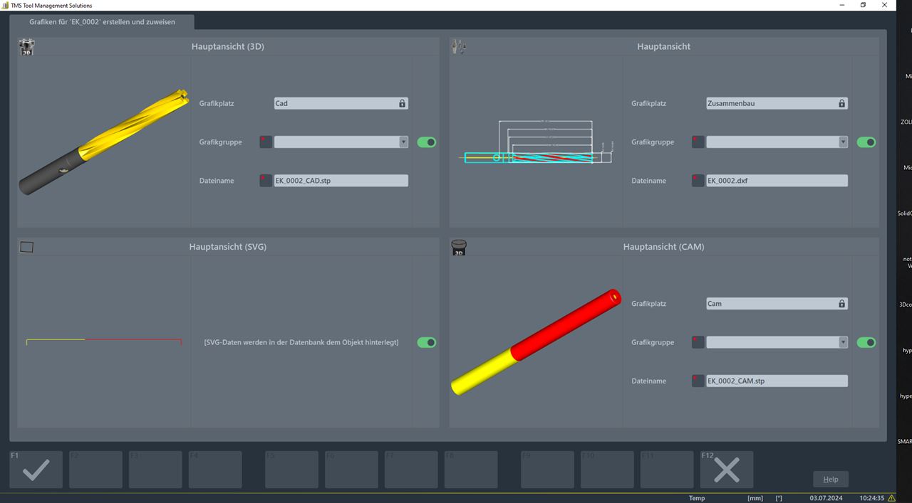 TMS Tool Management Solutions von Zoller: Automatisch zur 3D-Grafik